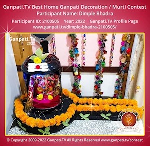 Dimple Bhadra Home Ganpati Picture