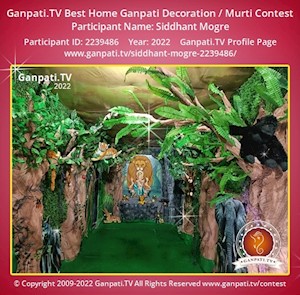 Siddhant Mogre Home Ganpati Picture