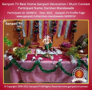 Darshan Mandawade Home Ganpati Picture