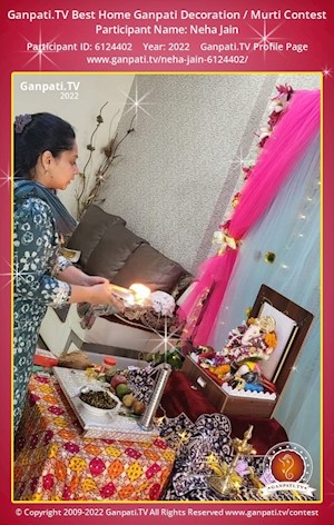Neha Jain Home Ganpati Picture