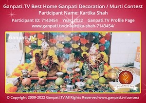 Kartika Shah Home Ganpati Picture