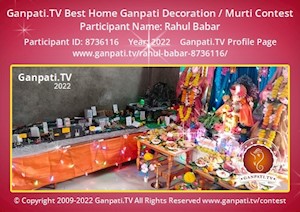 Rahul Babar Home Ganpati Picture