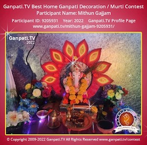 Mithun Gajjam Home Ganpati Picture