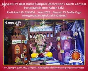 Ashok Salvi Home Ganpati Picture